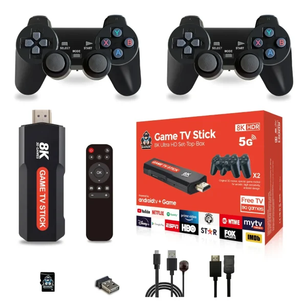 Game TV Stick 8K HDR con 2 Mandos Inalámbricos