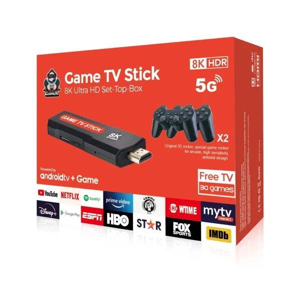 Game TV Stick 8K HDR con 2 Mandos Inalámbricos