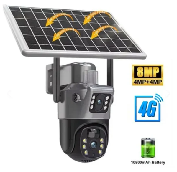 Cámara de Seguridad Solar 4G LTE (Sin WiFi ni Electricidad)