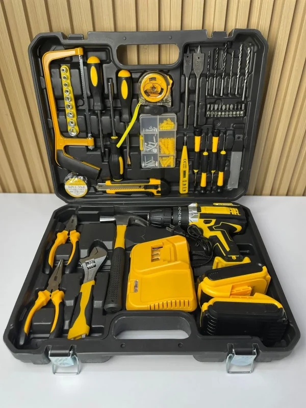 Kit de Herramientas Multifunción con Taladro Inalámbrico
