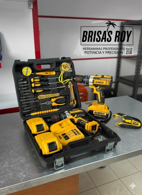 Taladro Inalámbrico 68V con 34 Accesorios